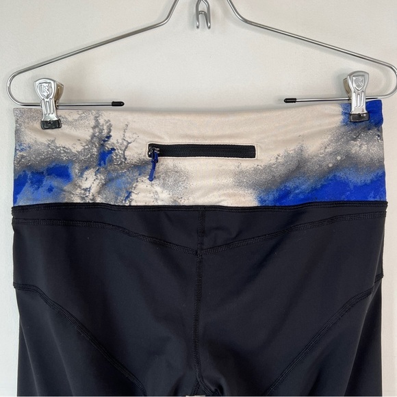 Lululemon Run: Bright At Night Crop Black/Milky Way Multi Print/Pigment Blue - Picture 8 of 13